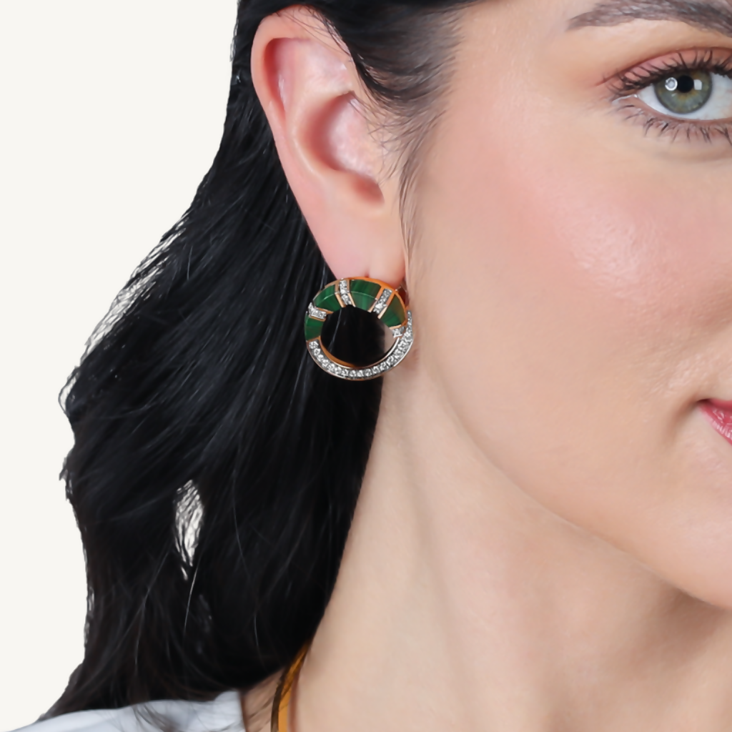 Angelina Malachite Earrings