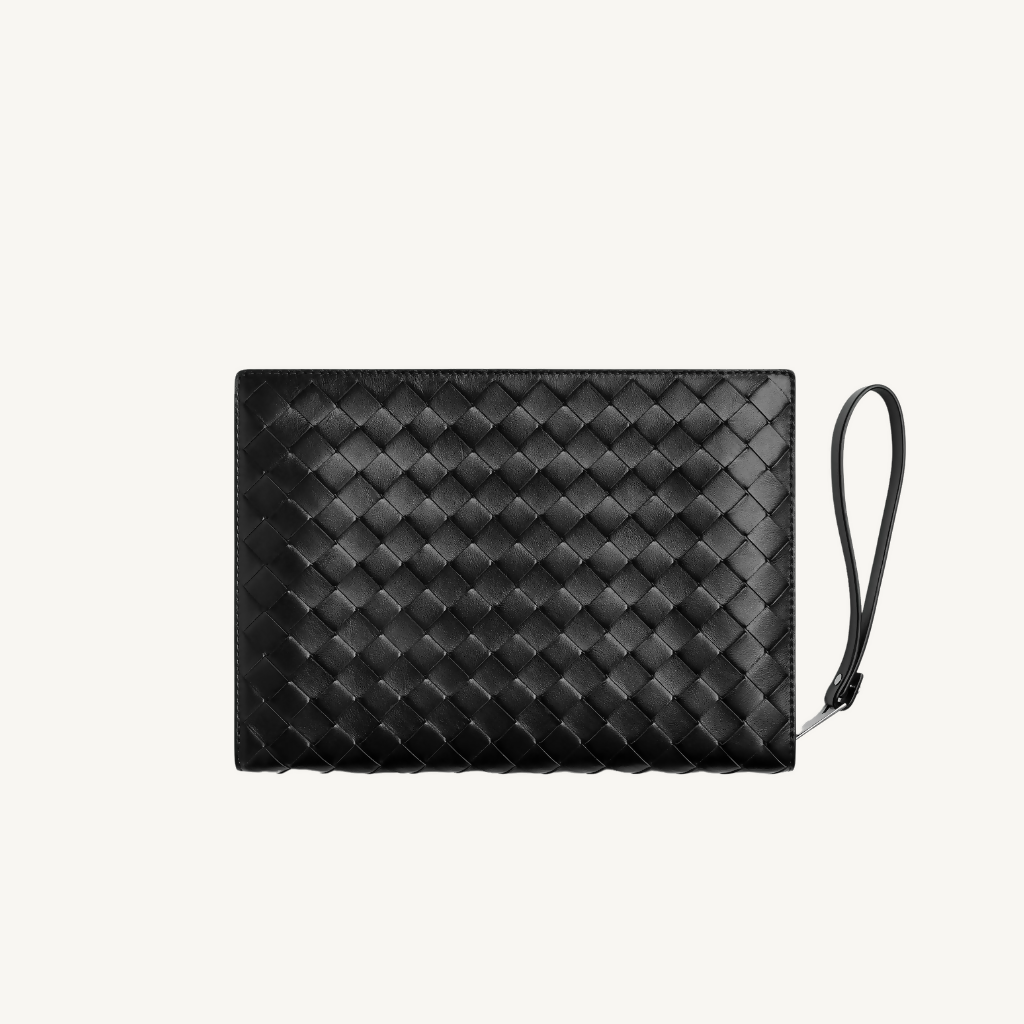 Small Intrecciato Document Case With Wristlet
