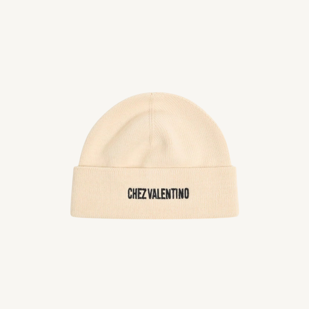 Chez Valentino Knitted Wool Beanie