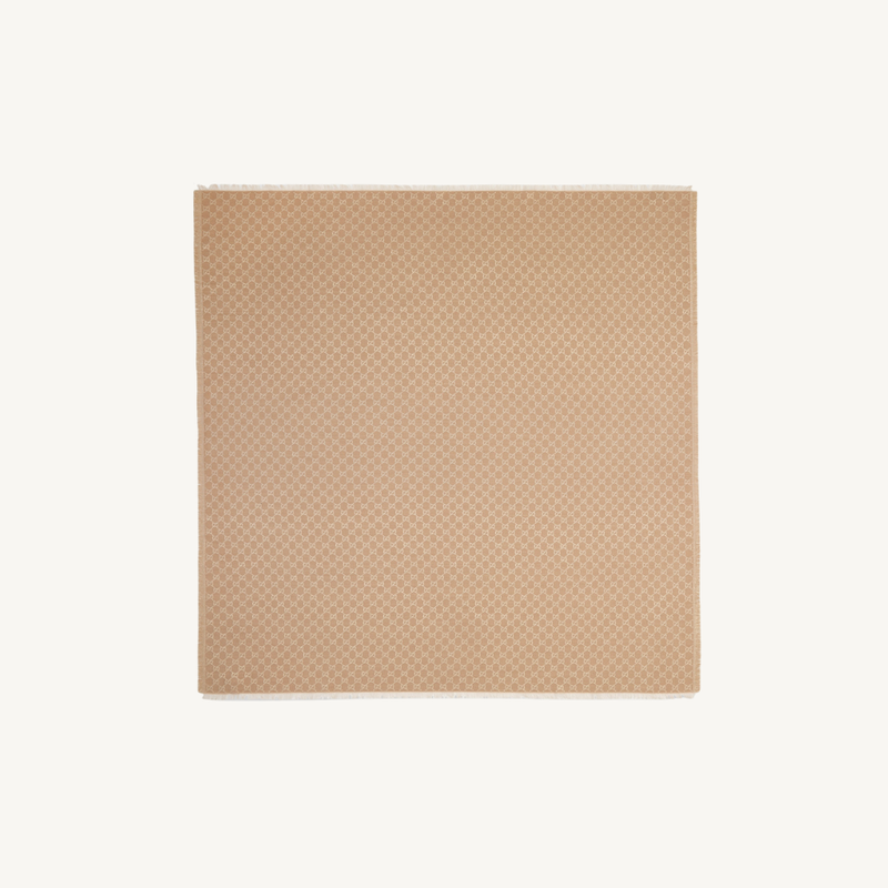 Printed GG Cotton Wool Lamé Shawl