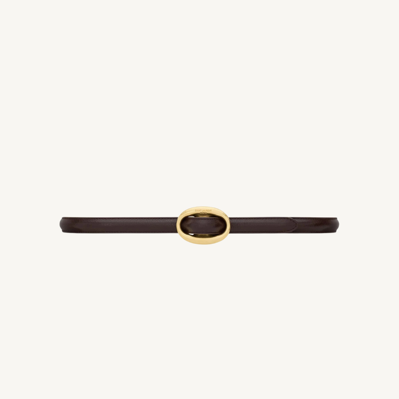 Oval Buckle Thin Belt