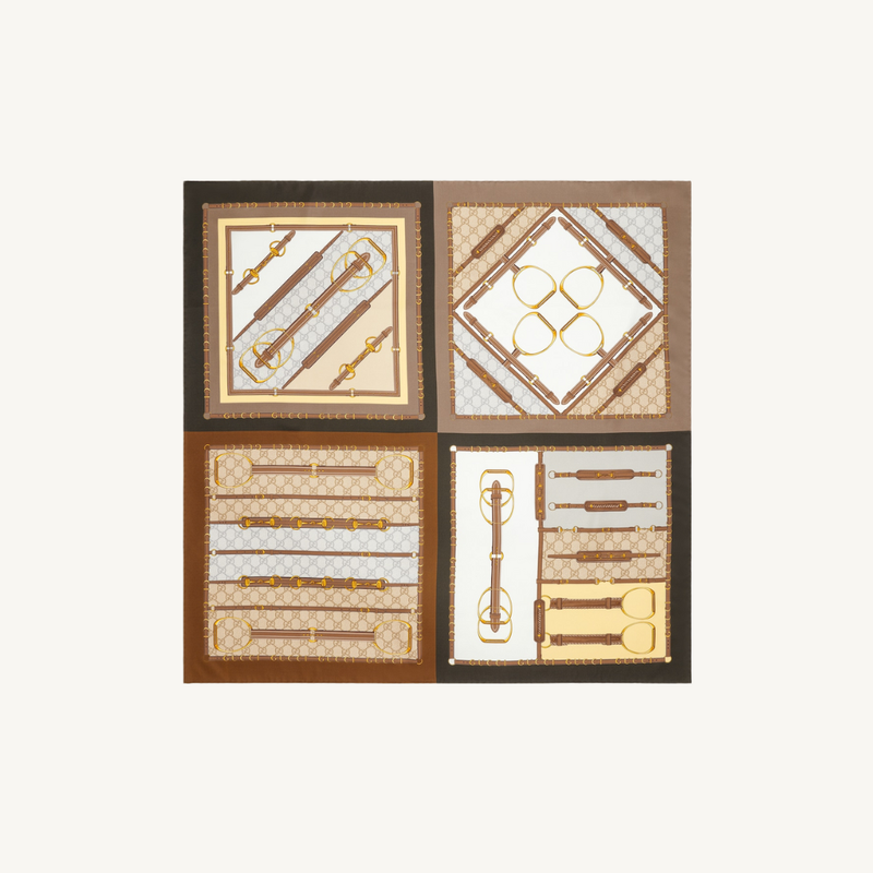 Printed Silk Twill Carré