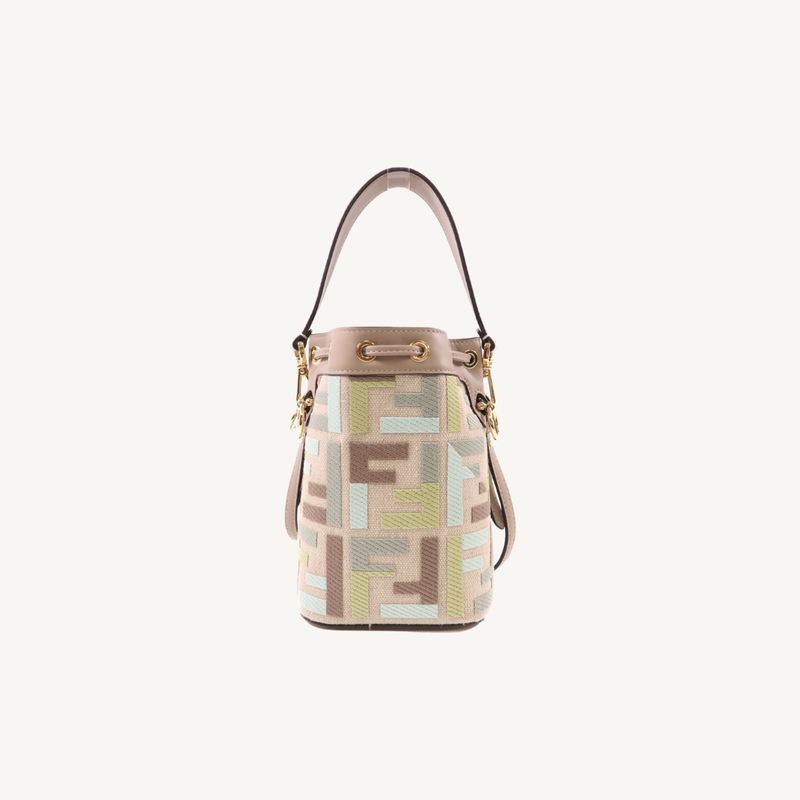 Mini Mon Tresor FF-Jacquard Bucket Bag