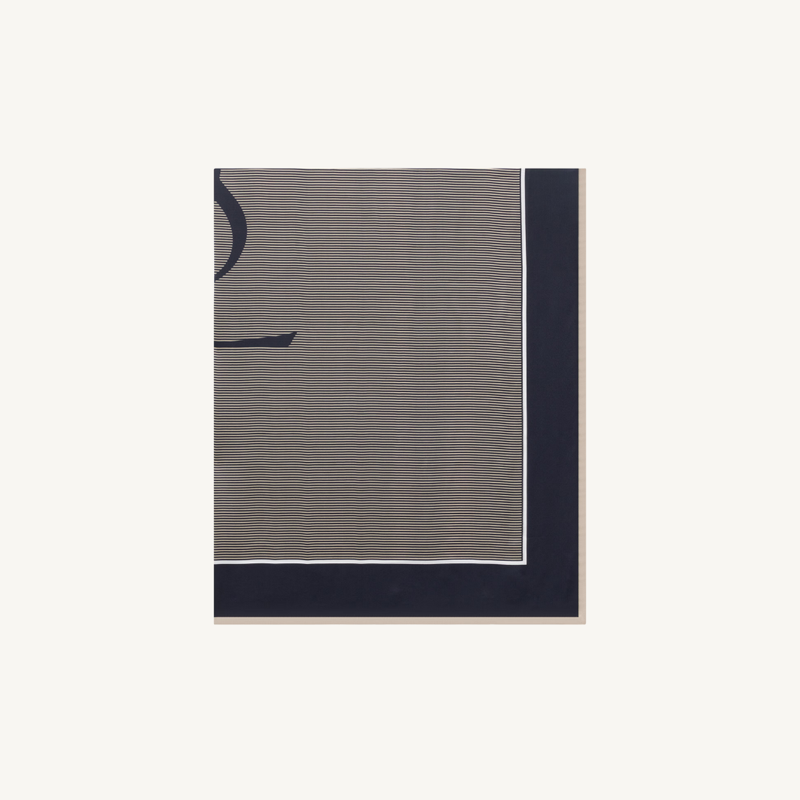 Cassandre Striped Stole in Silk Charmeuse