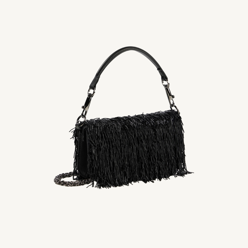 Small Locò Fringed Sequined Leather