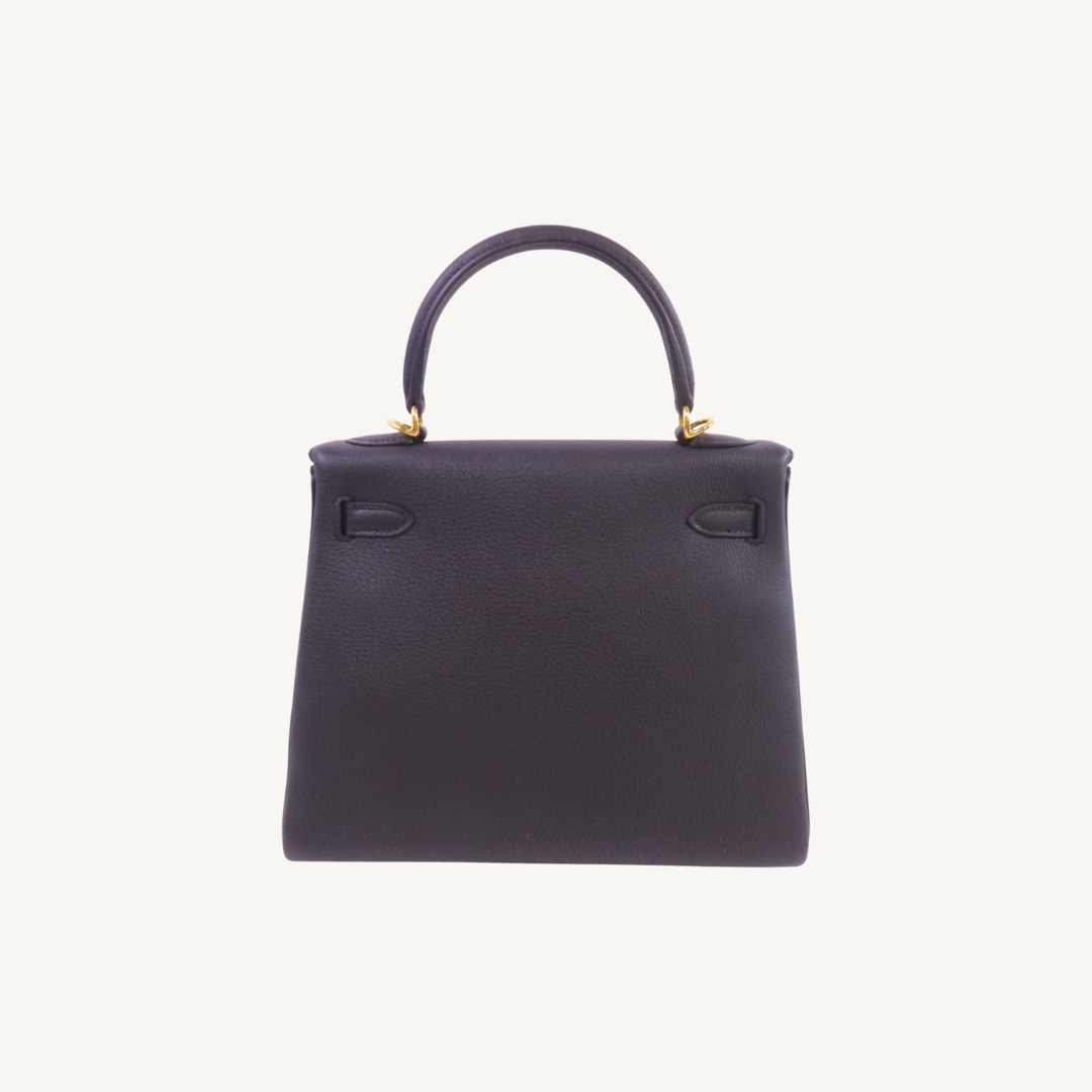 Kelly 25 Togo Noir GHW