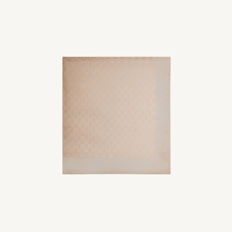 وشاح حرير جاكار مطبوع مربع