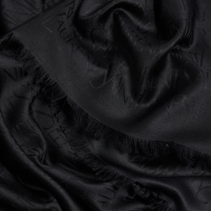 Large Square Scarf in Silk & Wool Jacquard