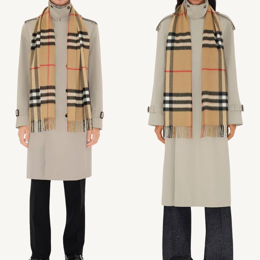 Check Cashmere Scarf