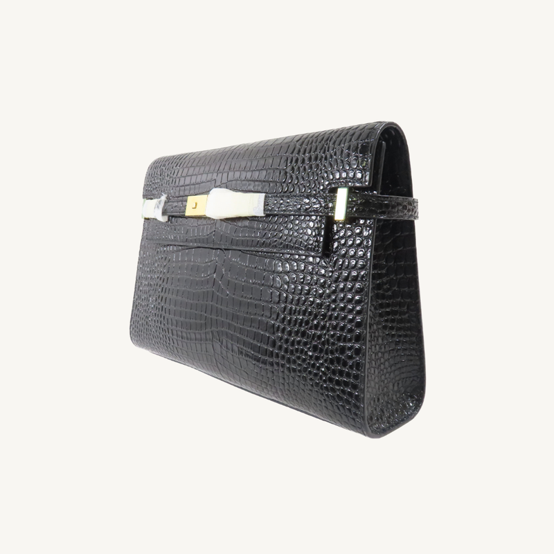Manhattan Crocodile-Embossed Manhattan Bag
