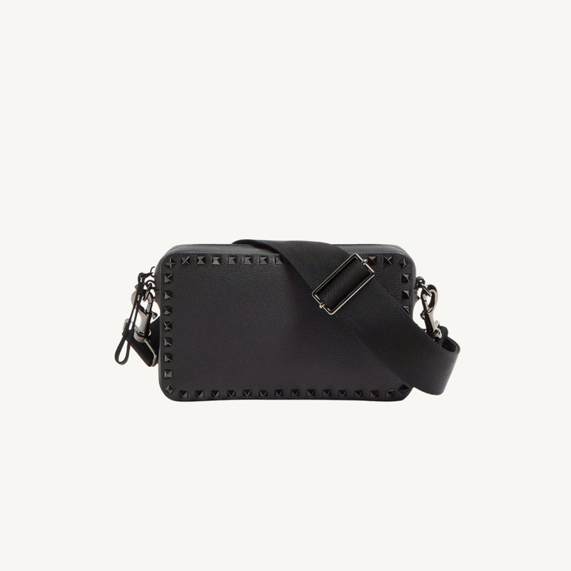 Rockstud Grainy Calfskin Crossbody Bag