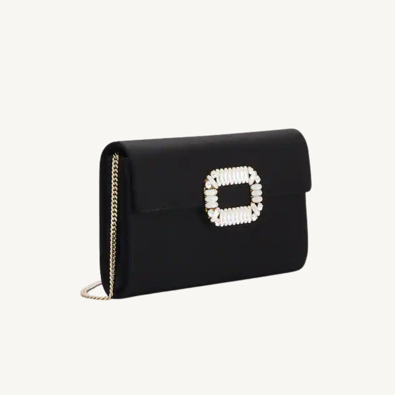 Pilgrim Choc Clutch In Satin