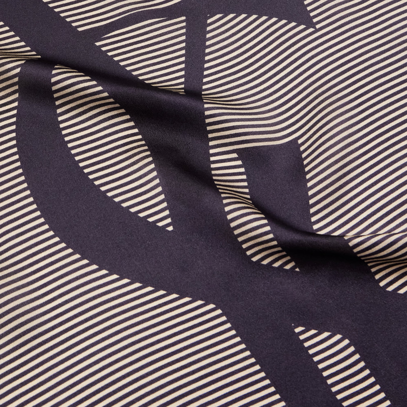 Cassandre Striped Stole in Silk Charmeuse