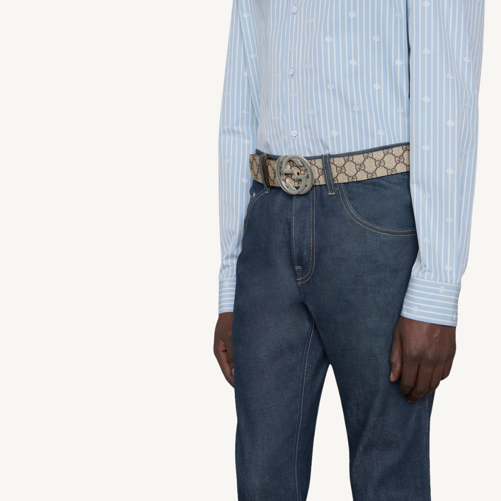 Belt with Interlocking G Buckle