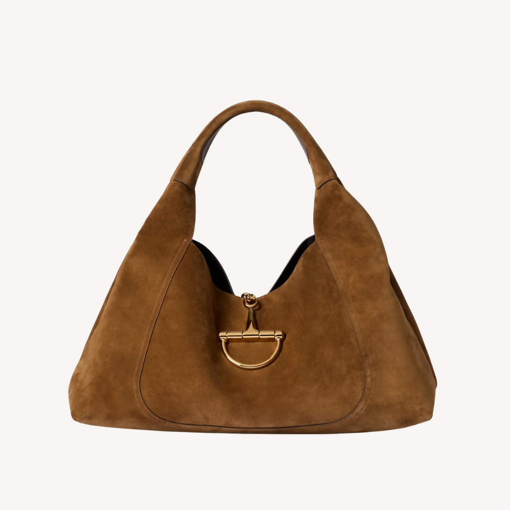 Softbit Maxi Shoulder Bag in Suede