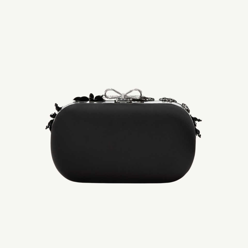 Floral Crystal Clutch Bag