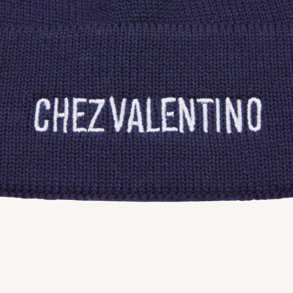 Chez Valentino Knitted Wool Beanie