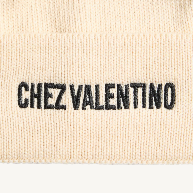 Chez Valentino Knitted Wool Beanie