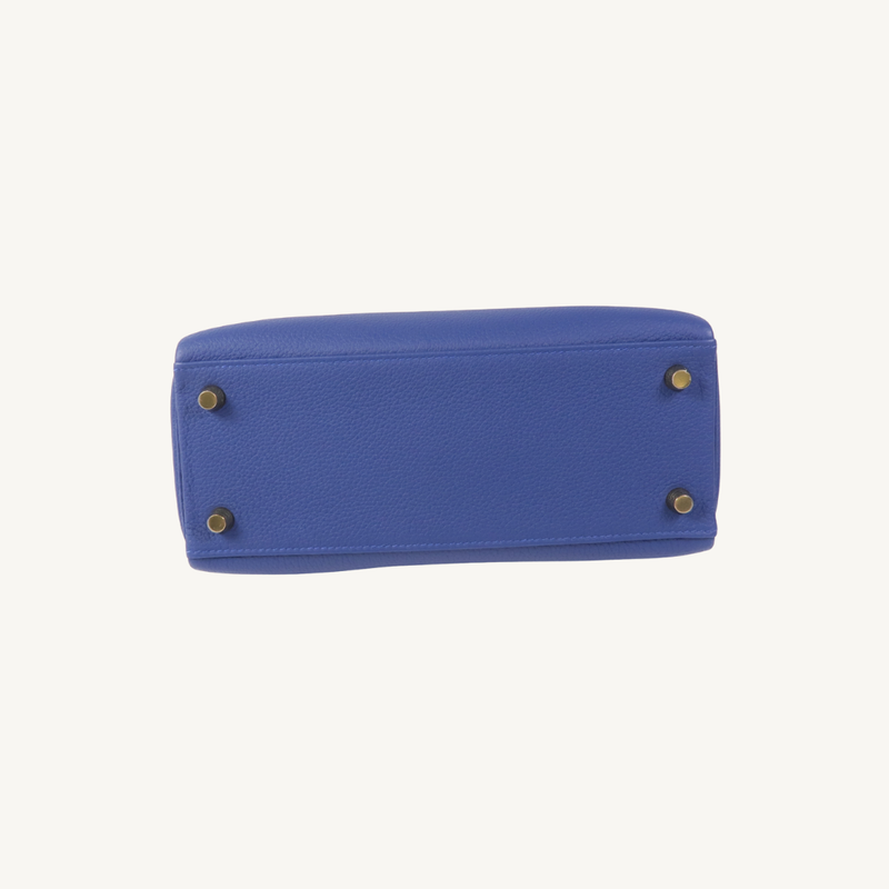 Kelly 25 Togo Bleu Tie GHW