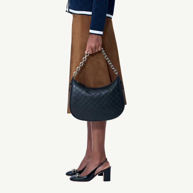 GG Emblem Large Shoulder Bag