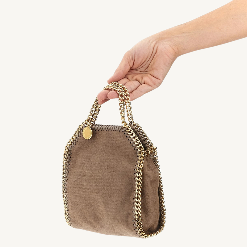 Falabella Suede Tiny Tote Bag