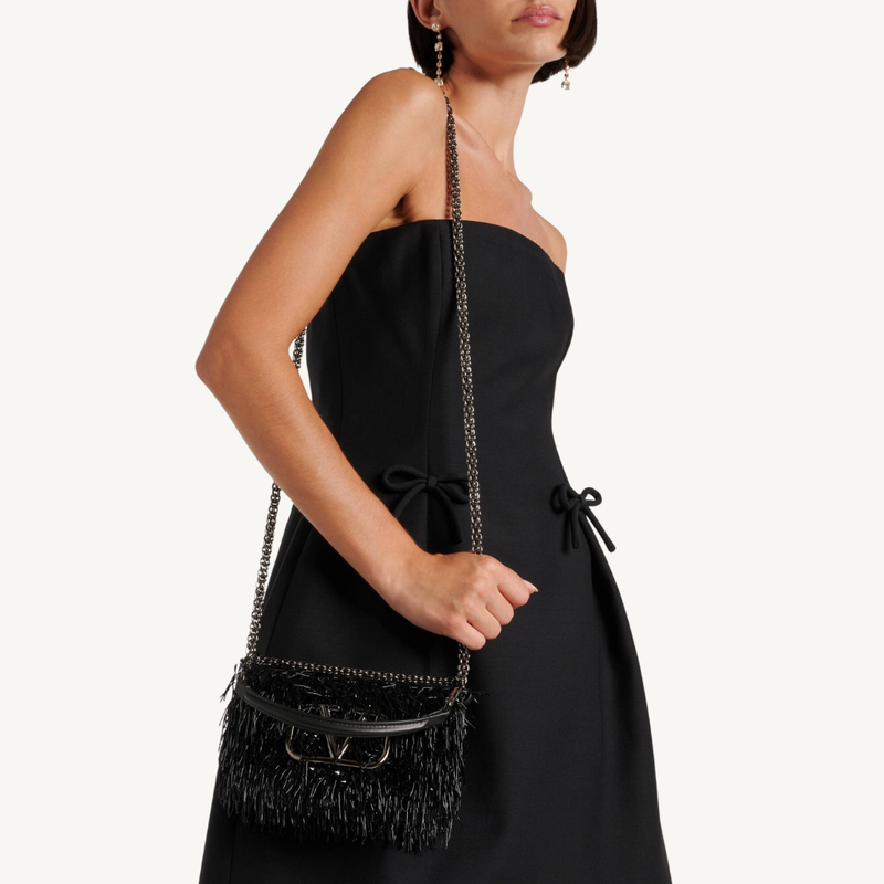 Small Locò Fringed Sequined Leather