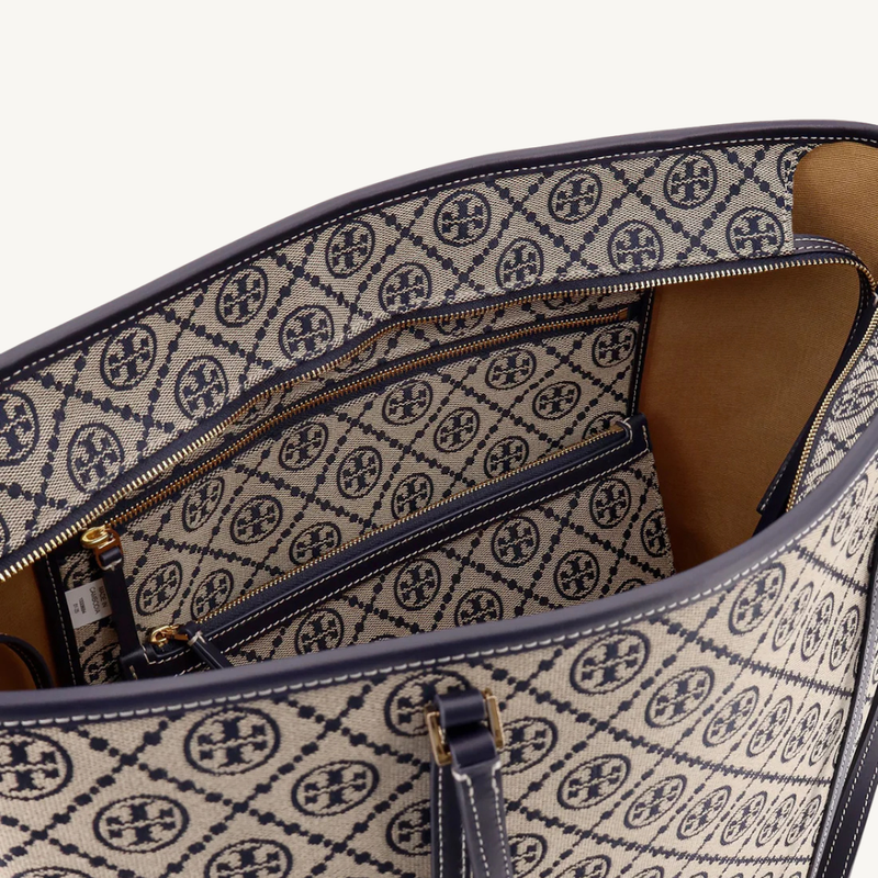 T Monogram Zip Tote