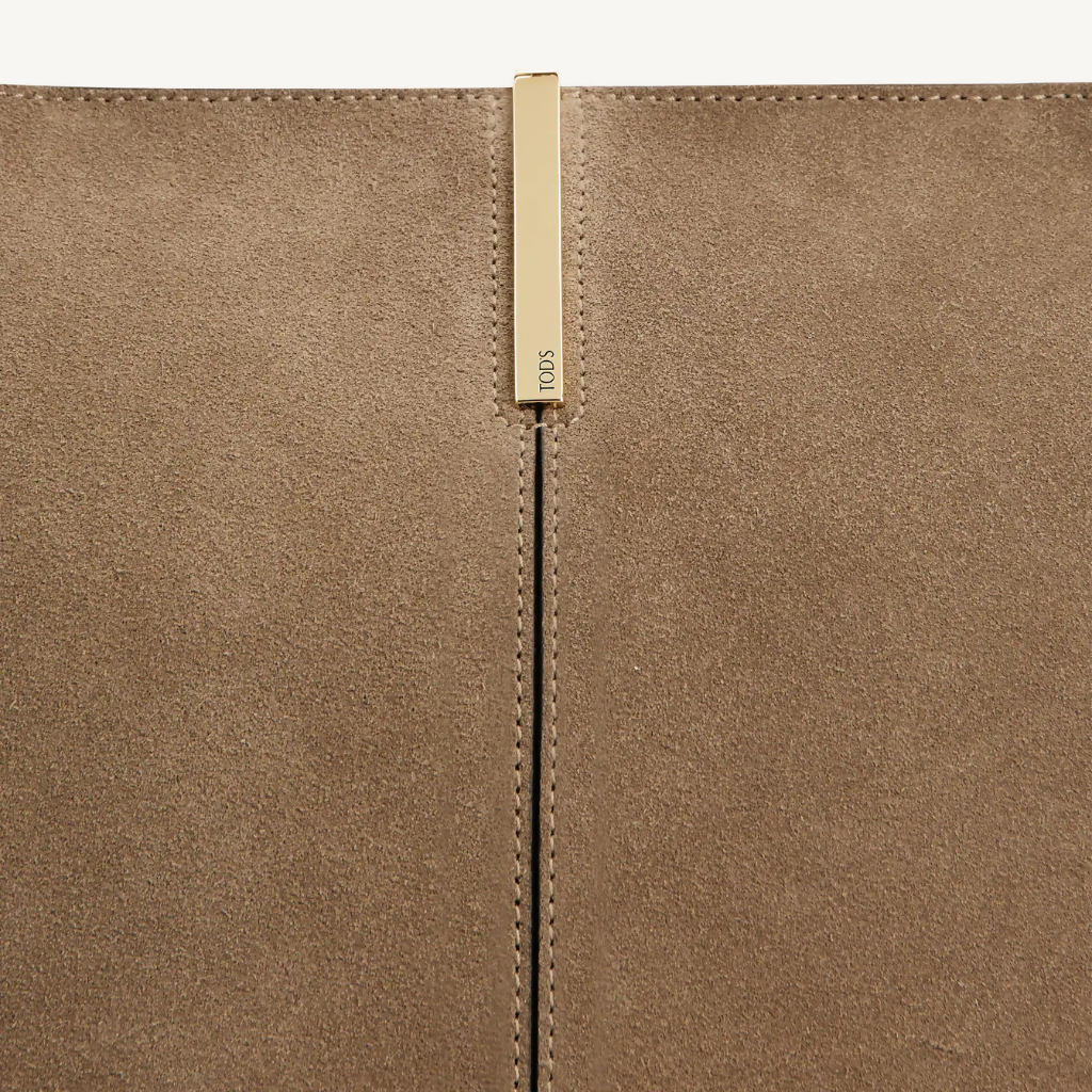 Shopping Bag in Suede Medium-Small