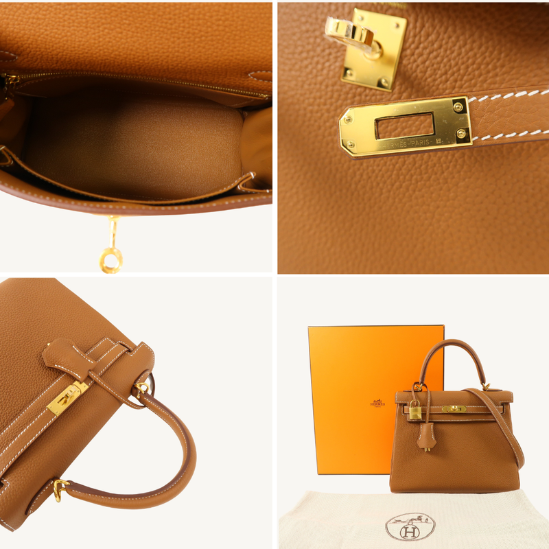 Kelly 25 Togo Gold GHW