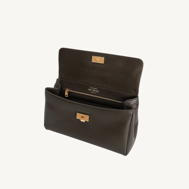 My Sicily Handbag in Plongé Lux Calfskin