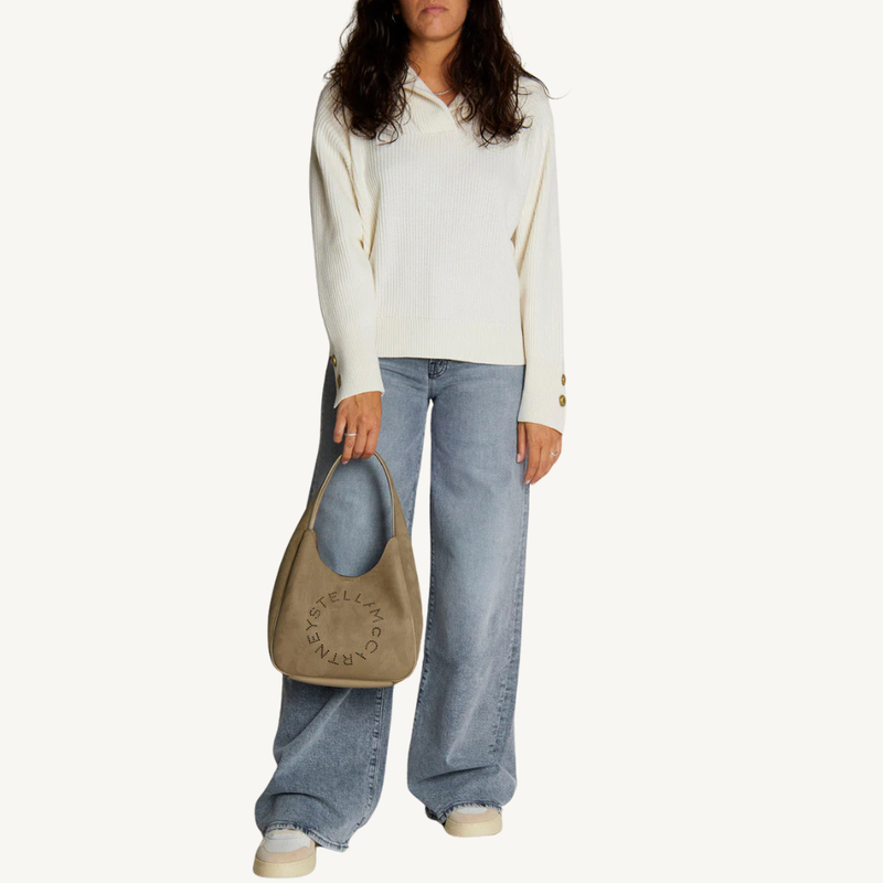 Logo Slouchy Medium Hobo Bag