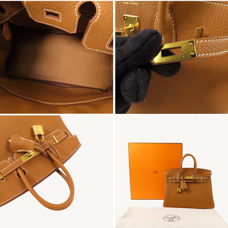 Birkin 25 Togo Gold GHW