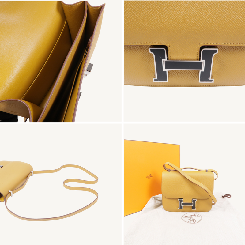 Constance Mini Veau Epsom Sesame Noir PHW