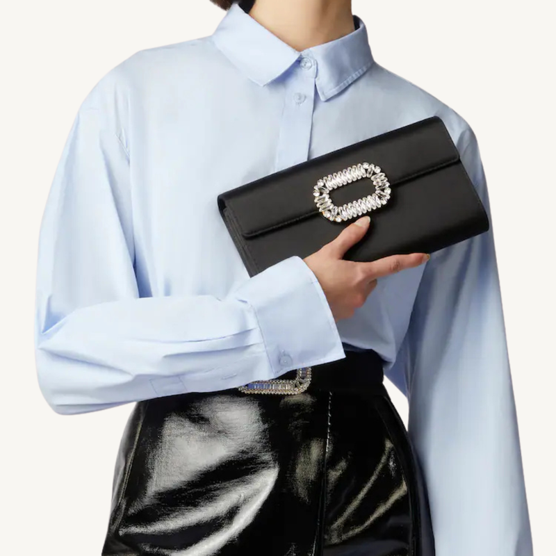 Pilgrim Choc Clutch In Satin