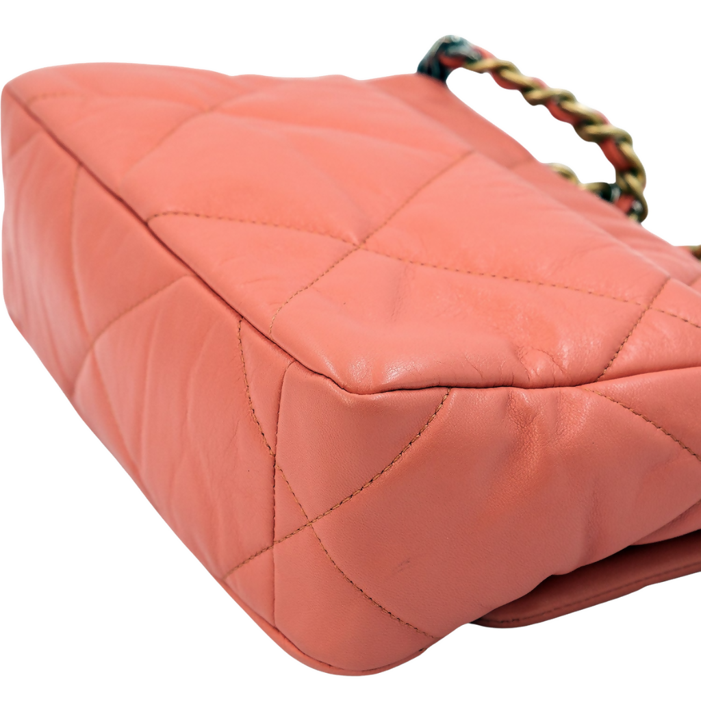Chanel Medium Pink Salmon Lambskin 19 Flap Bag