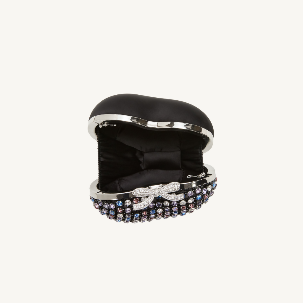 Multi Crystal Heart Clutch