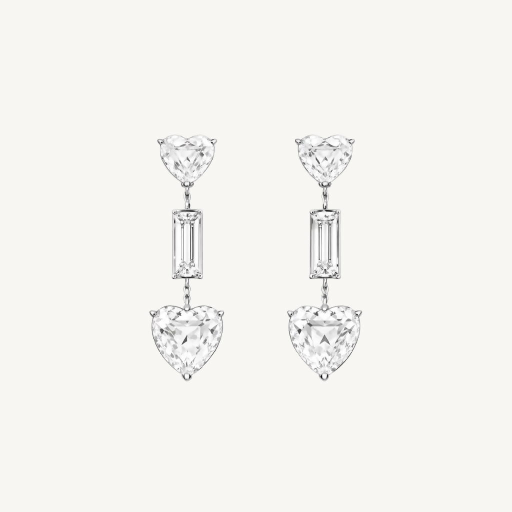 Twin Heart Diamond Earrings