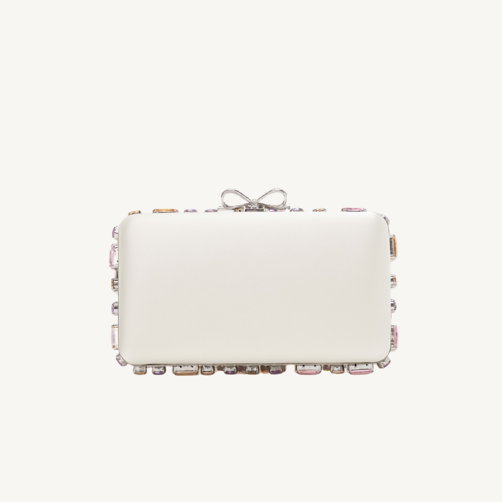 Multi Crystal Embellished Clutch Bag