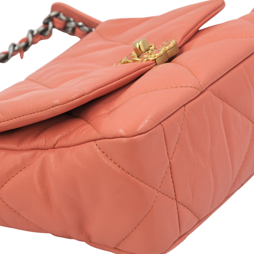 Chanel Medium Pink Salmon Lambskin 19 Flap Bag