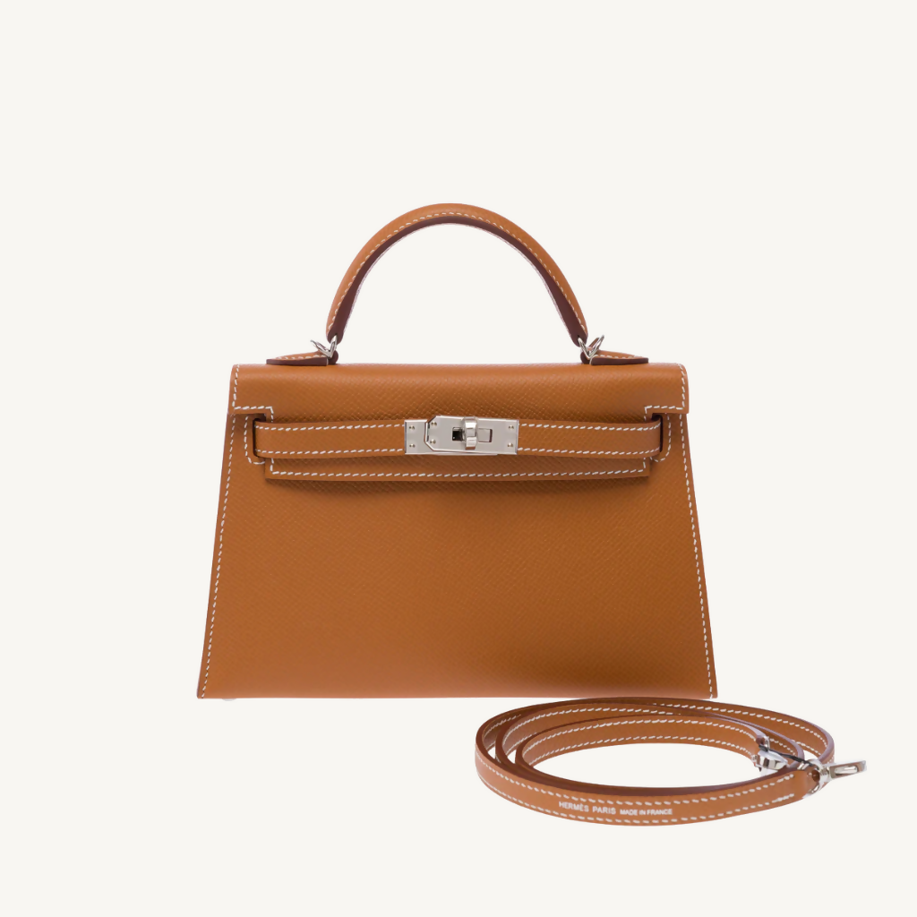 Mini Kelly Sellier 20 Gold Epsom PHW
