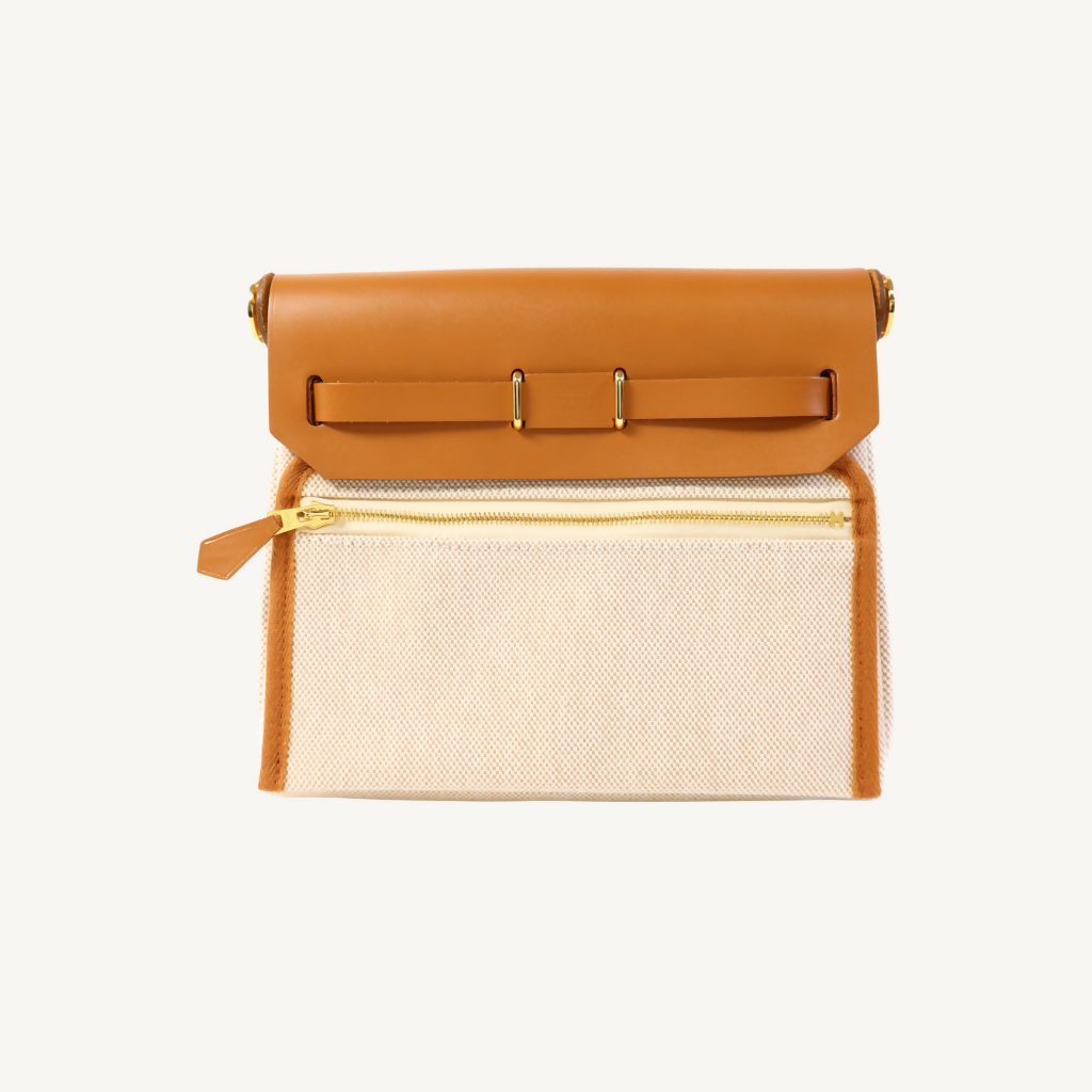 Hermès Mini Herbag Canvas Beige Ebene GHW