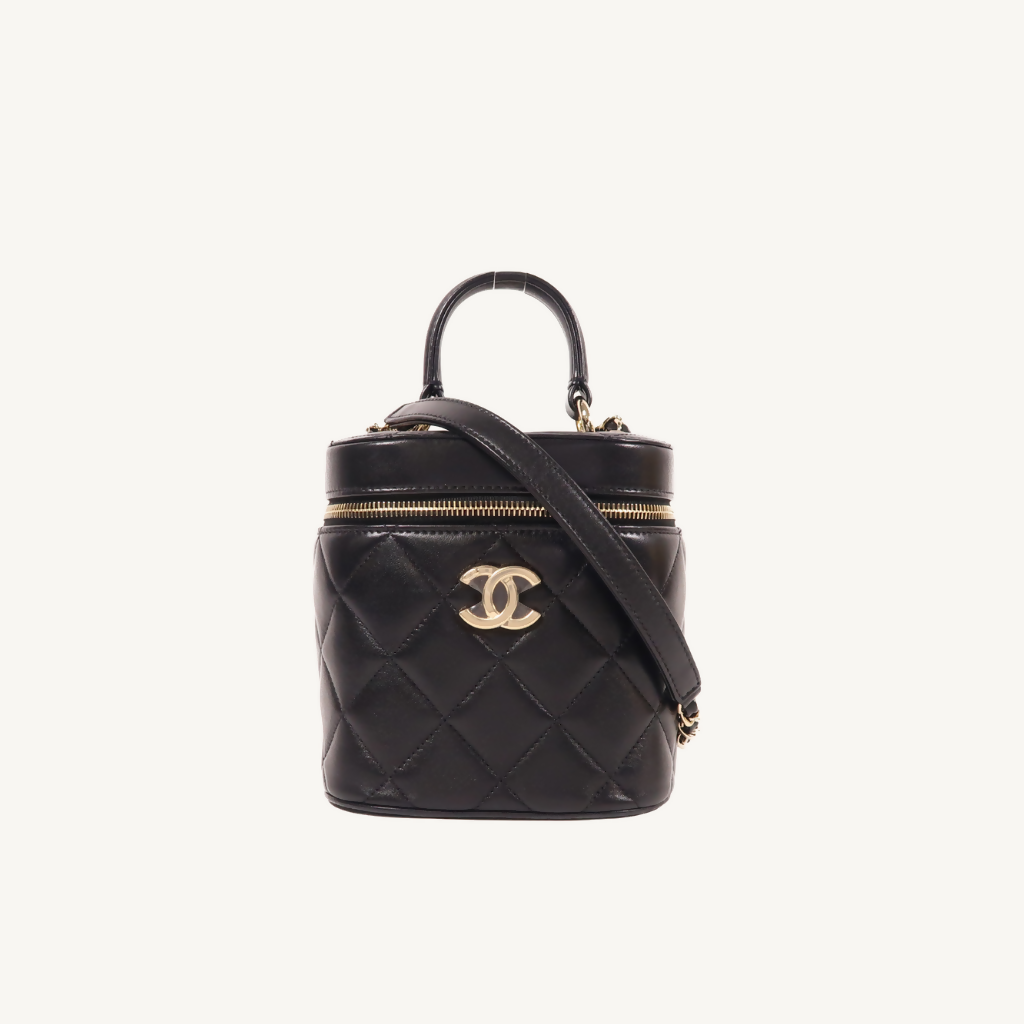 Quilted Caviar Mini Vanity Case