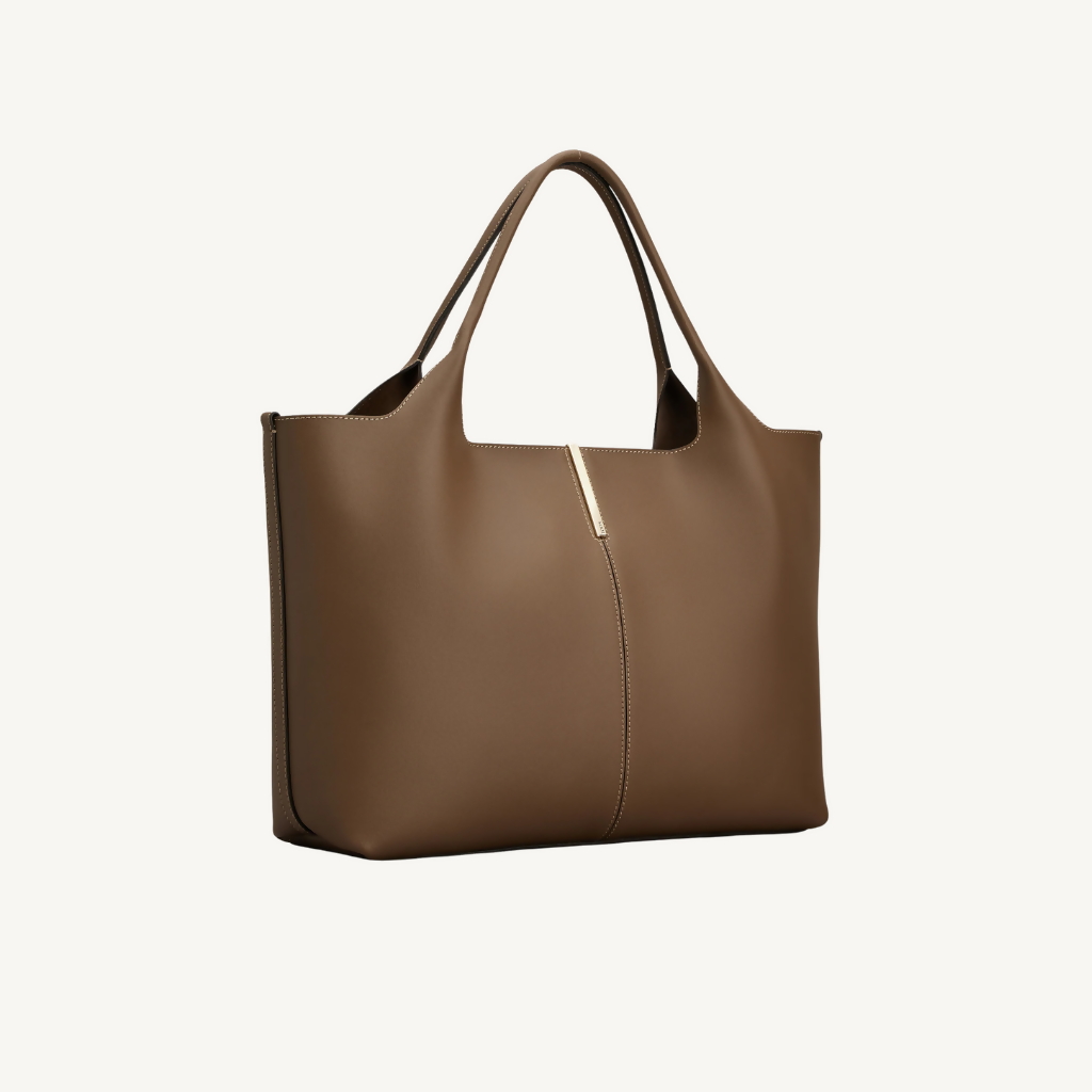 Shopping Bag in Leather Medium-Small