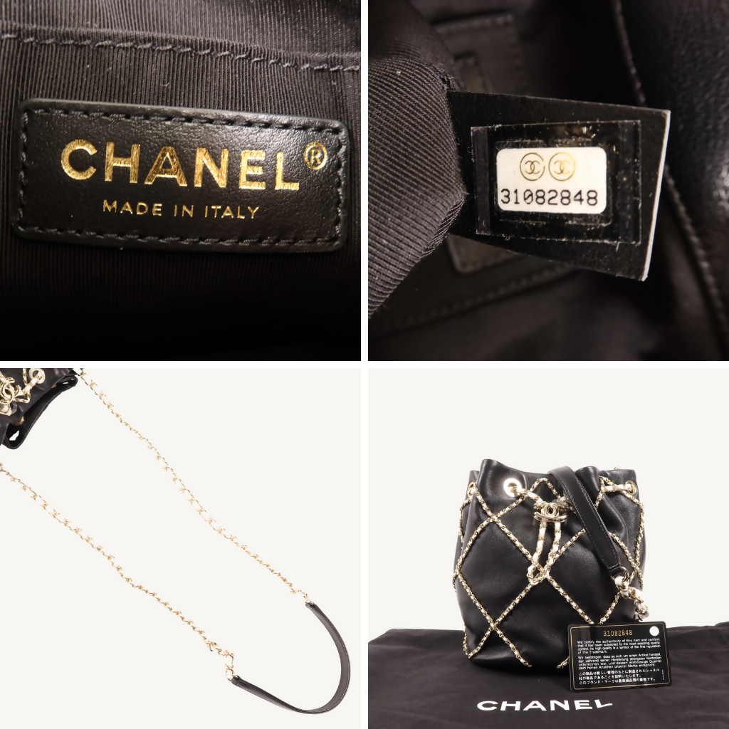 Entwined Chain Bucket Bag