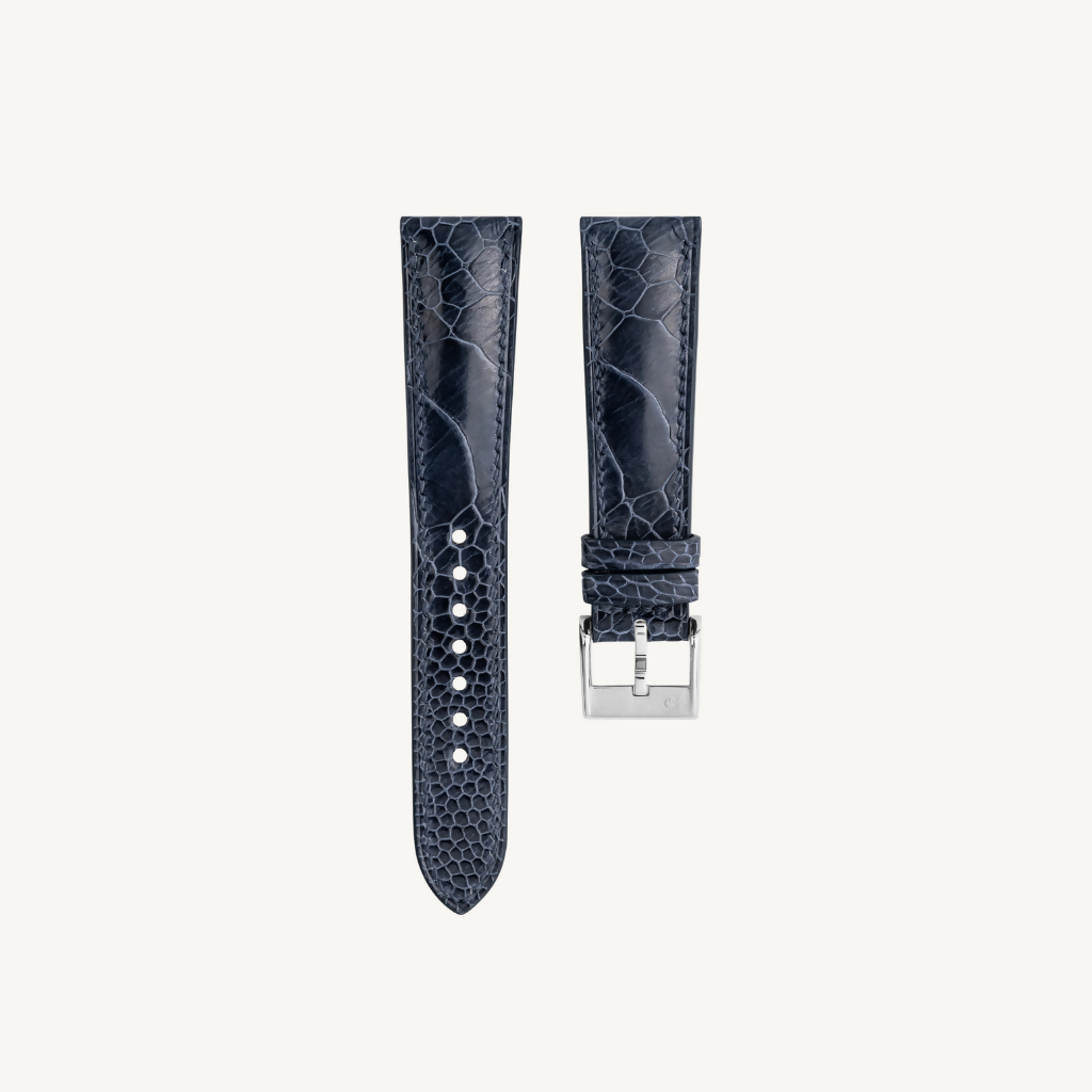 Blue Jean Ostrich Leg Signature Strap