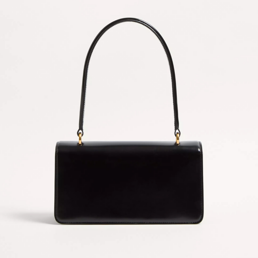 Vain Bag with Handle in Shiny Calfskin