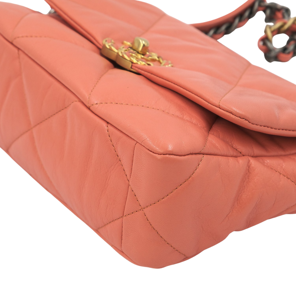 Chanel Medium Pink Salmon Lambskin 19 Flap Bag