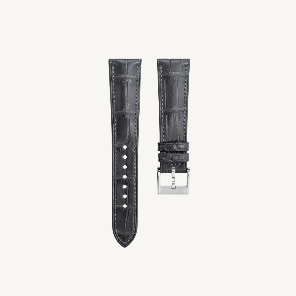 Matte Grey Storm Alligator Signature Strap