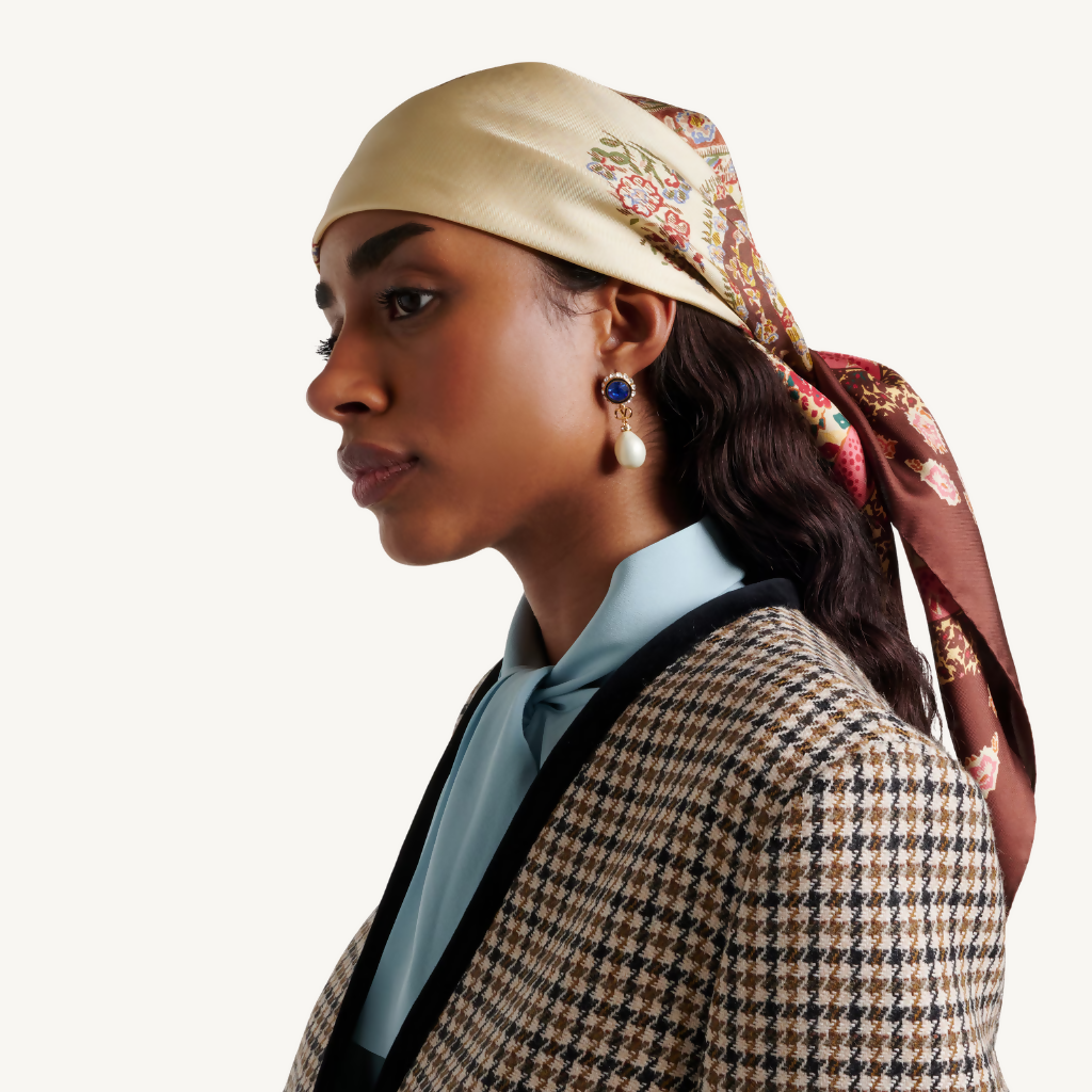 Printed Silk Twill Scarf