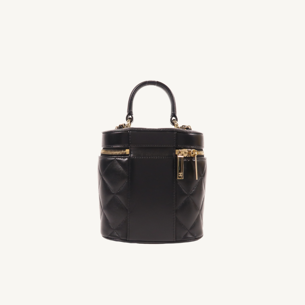 Quilted Caviar Mini Vanity Case